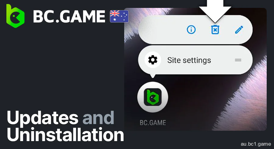 Instruction on how to Update and Uninstall BC.Game application