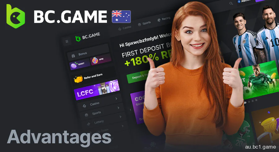 Advantages of BC.Game casino for Aussies