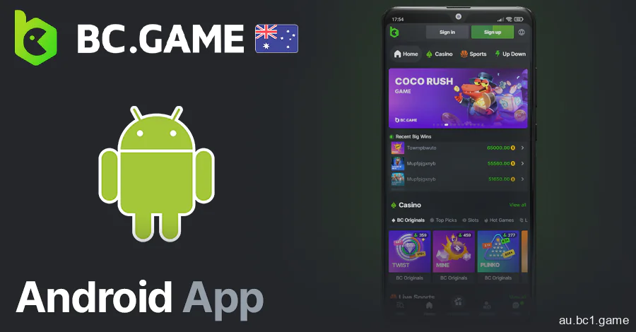 BC.Game mobile app for Android devices