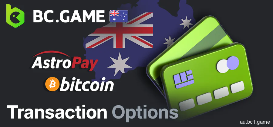 Payment methods at BC.Game casino for Australian players