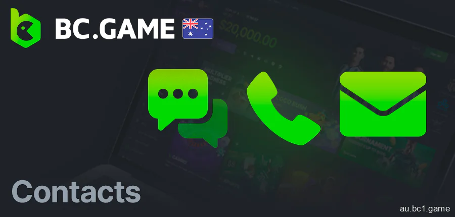 BC.Game contacts in Australia